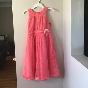 Girls pink and white Rare Editions dress size 14